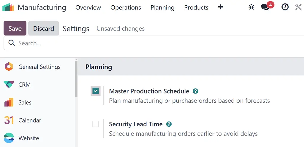 ravi garg, mss, inventory levels, mps functionalit, manufacturing settings