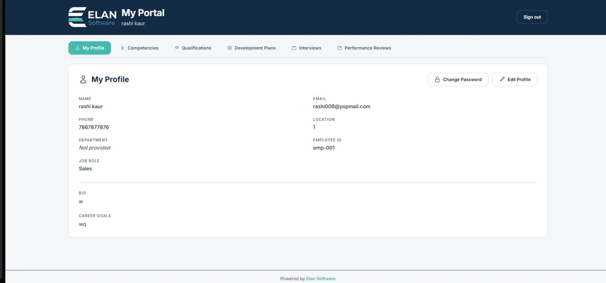 ravi garg, master software solutions, ai-ssisted talent management platform, interview portal screenshot
