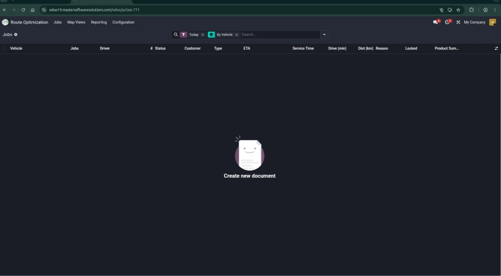 Creating a new sales order in the Odoo Sales module